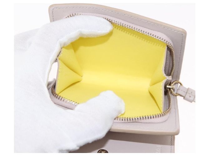 Chloé Chloe Sense Wallet Leather Ivory Auth 148477 - Jerrillo - view 10