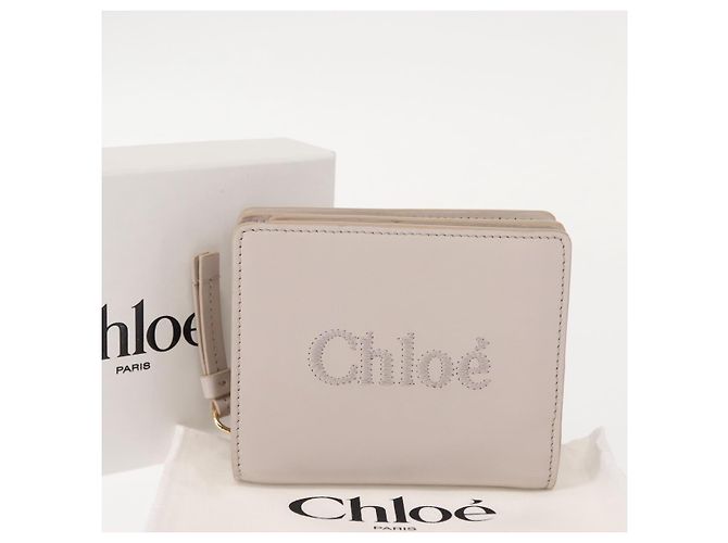 Chloé Chloe Sense Wallet Leather Ivory Auth 148477 - Jerrillo - view 12