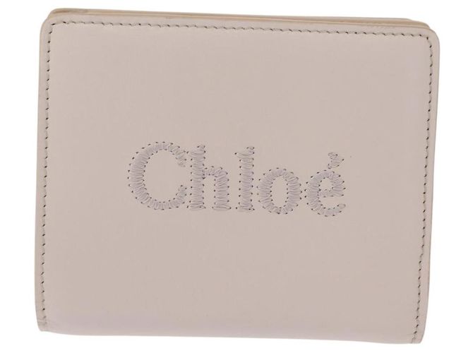 Chloé Chloe Sense Wallet Leather Ivory Auth 148477 - Jerrillo - view 13