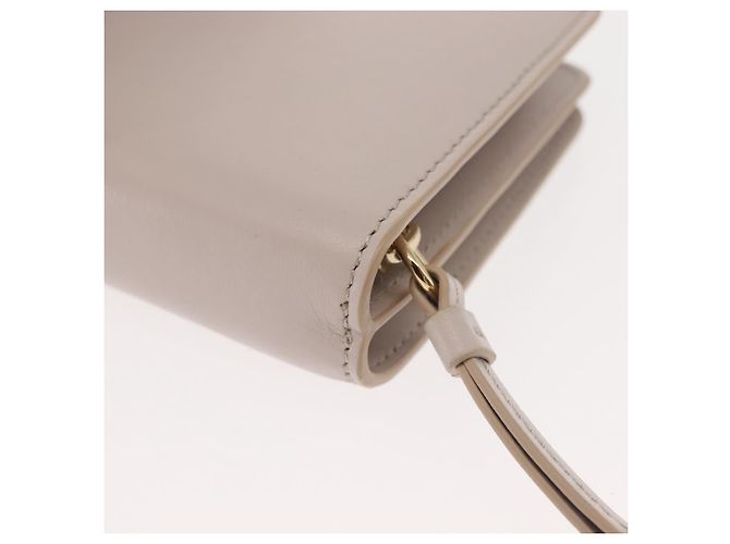 Chloé Chloe Sense Wallet Leather Ivory Auth 148477 - Jerrillo - view 17