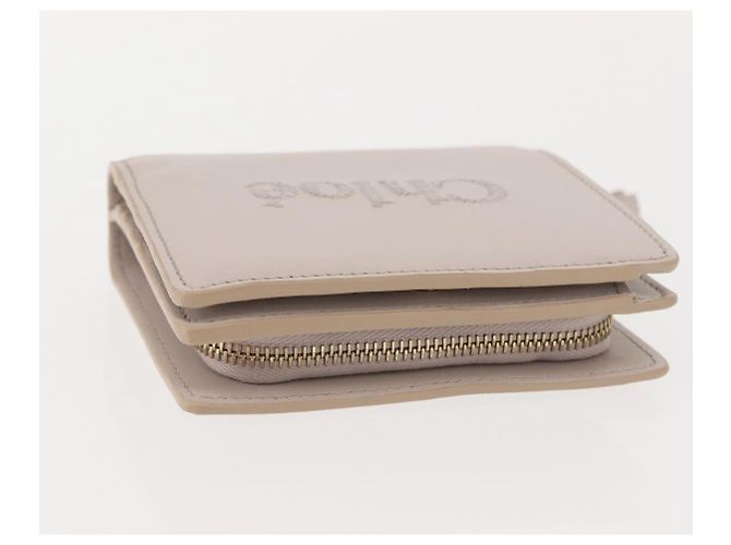 Chloé Chloe Sense Wallet Leather Ivory Auth 148477 - Jerrillo - view 5