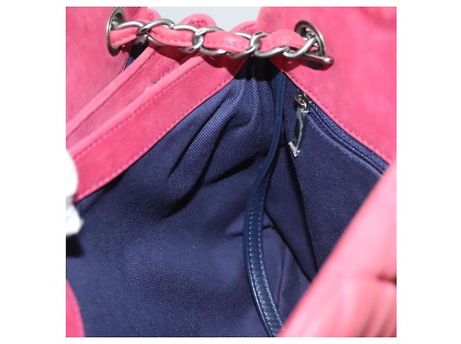 CHANEL Matelasse Chain Shoulder Bag Lamb Skin Pink Silver CC Auth bs25492 - Jerrillo - vista 20