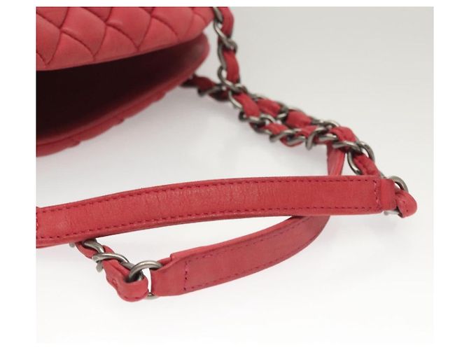 CHANEL Matelasse Chain Shoulder Bag Lamb Skin Pink Silver CC Auth bs25492 - Jerrillo - vista 8