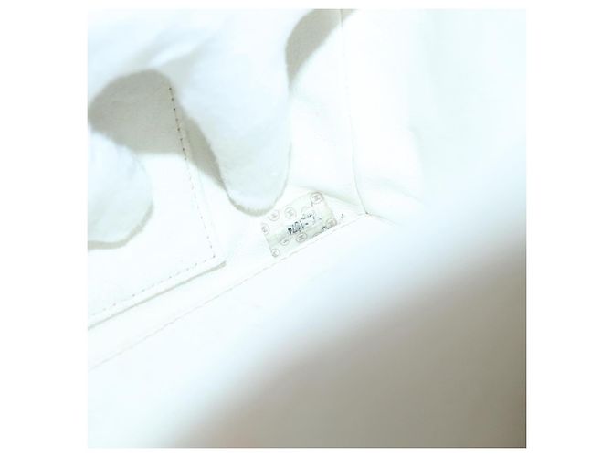 CHANEL COCO Mark Chain Hand Bag Caviar Skin White Gold CC Auth gh687 - Jerrillo - vista 12