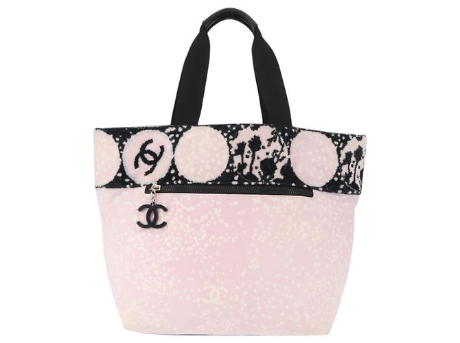 CHANEL Tote Bag Canvas Pink Silver CC Auth 158837 - Jerrillo - Ansicht 13