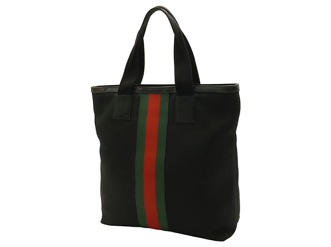 Borsa Tote GUCCI Web Stripe Sherry Line - vista 3