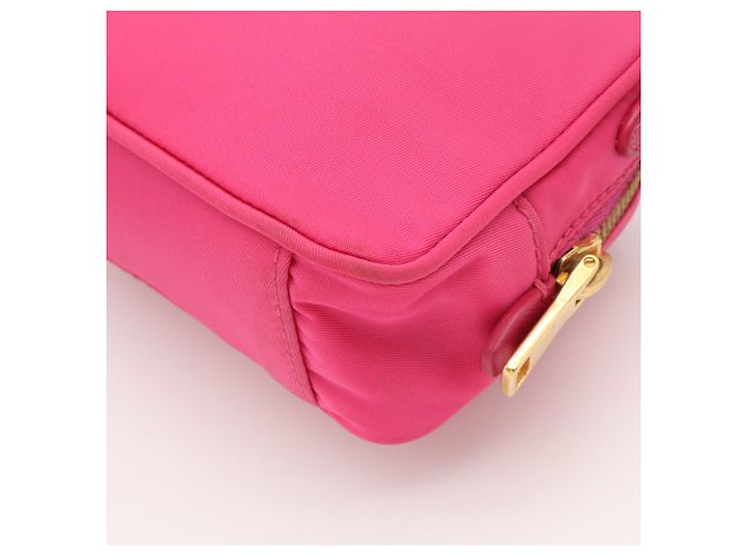 Ribbon Borsa a spalla Prada con nastro in rosa fucsia - vista 4