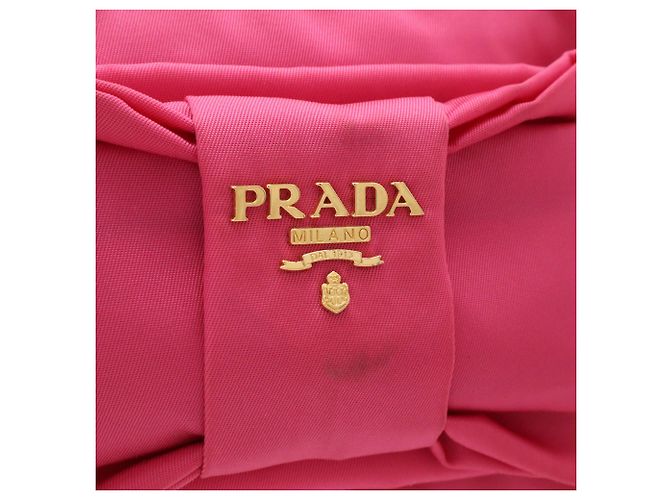 Ribbon Borsa a spalla Prada con nastro in rosa fucsia - vista 6
