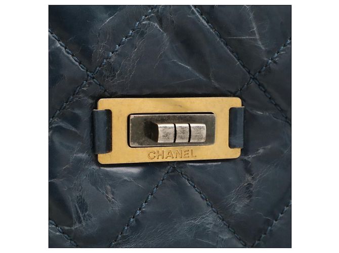 Bolsa Tote Chanel 2.55 Azul de Couro - vista 7