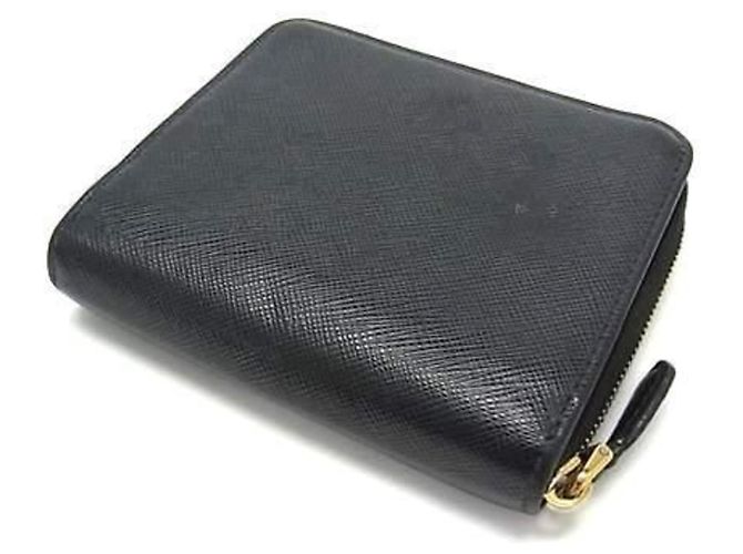 Prada Bi-fold Wallet in Black Saffiano Leather - view 2