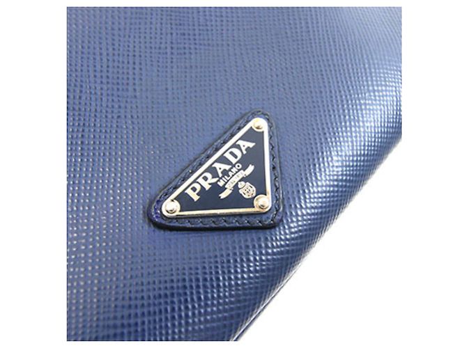 Prada Blue Leather Shoulder Bag - view 7