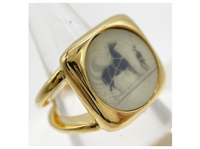 Hermès Hermes Gold Band Ring mit Pferdemotiv - Ansicht 2