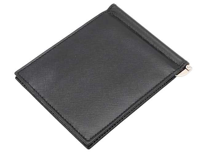 Portafoglio Prada Saffiano Bi-fold in Black - vista 3