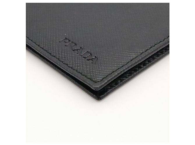 Portafoglio Prada Saffiano Bi-fold in Black - vista 4