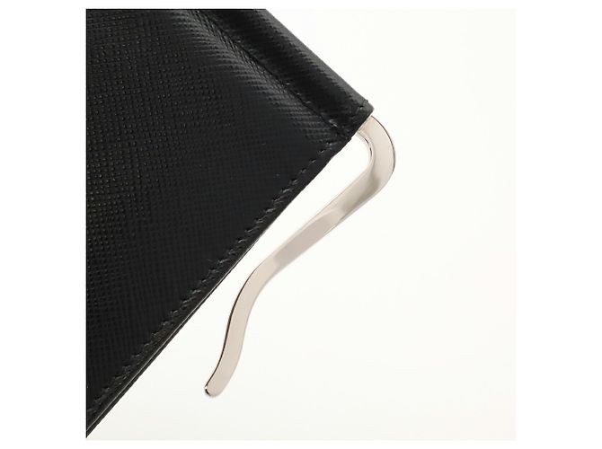 Portafoglio Prada Saffiano Bi-fold in Black - vista 5