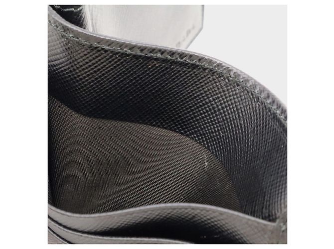 Portafoglio Prada Saffiano Bi-fold in Black - vista 7