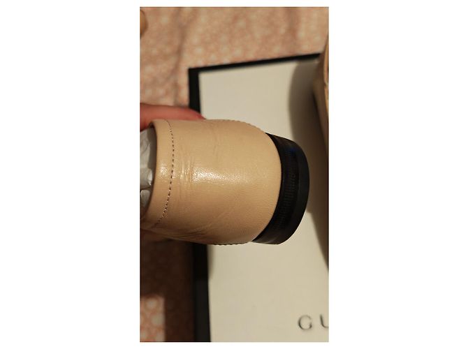 Gucci Mocassini Horsebit in Pelle Beige - vista 5