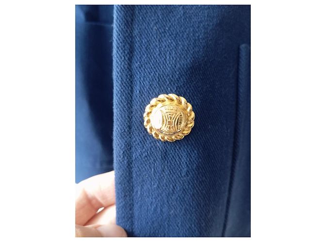 Céline Celine Blazer en laine bleu - vue 2