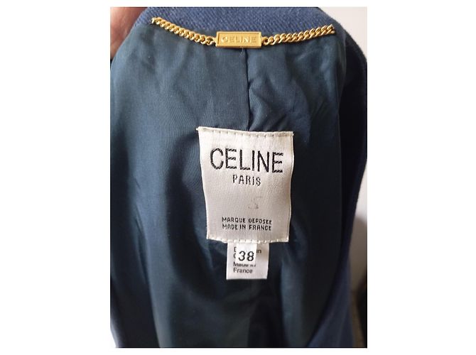 Céline Celine Blazer en laine bleu - vue 3