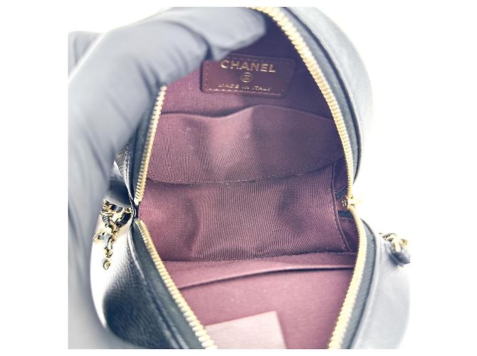 Chanel Round Chain Quilted Caviar Small - Ansicht 5