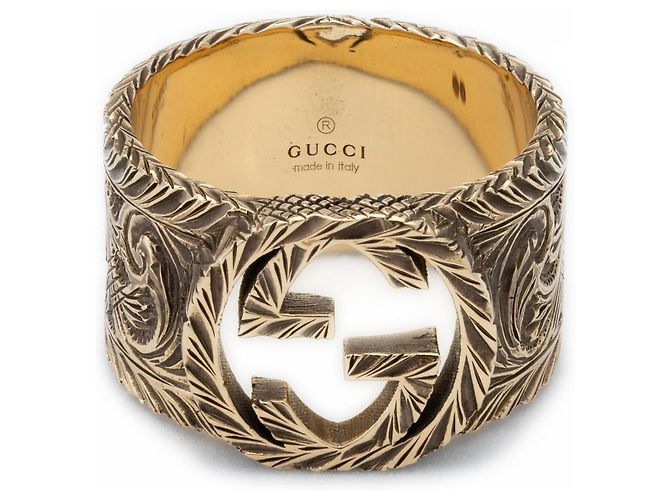 Anello Gucci Interlocked G in Oro Giallo 18k - vista 5