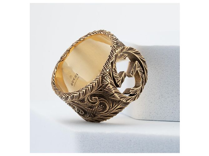 Anello Gucci Interlocked G in Oro Giallo 18k - vista 6