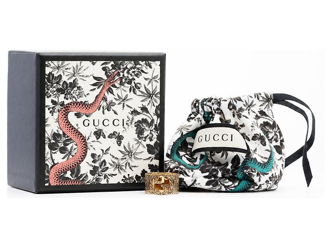 Anello Gucci Interlocked G in Oro Giallo 18k - vista 8