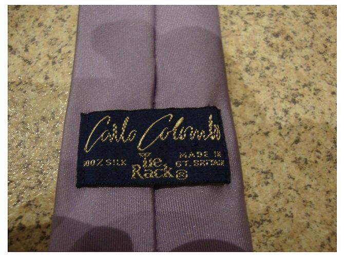 Autre Marque Carlo Colombo Lavender Silk Tie - view 3