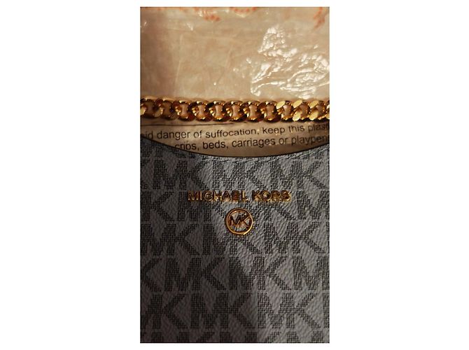 Michael Kors Monogramm Handtasche Hellblau - Ansicht 2