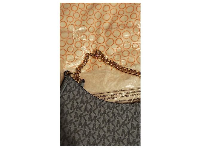 Michael Kors Monogramm Handtasche Hellblau - Ansicht 5