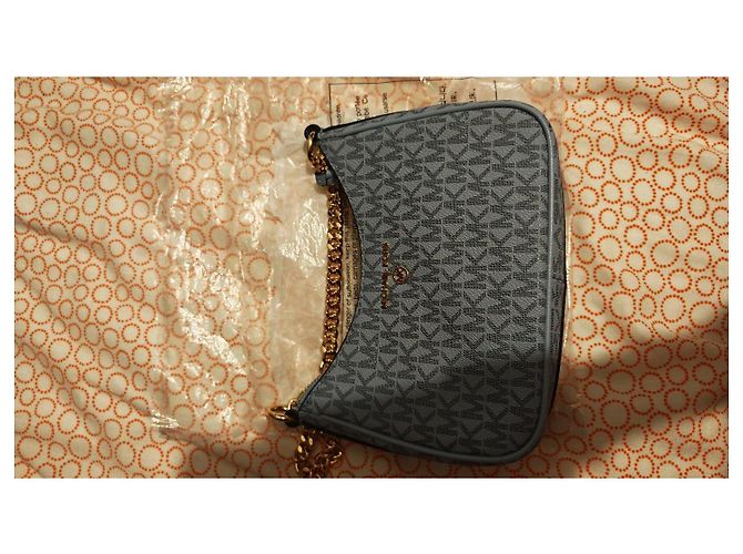 Michael Kors Monogramm Handtasche Hellblau - Ansicht 8