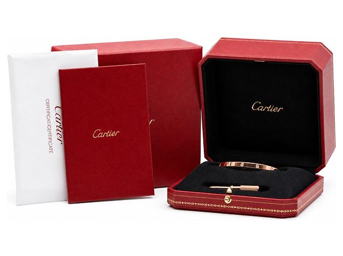 Bracciale Cartier Love in Oro Rosa e Diamanti - vista 5