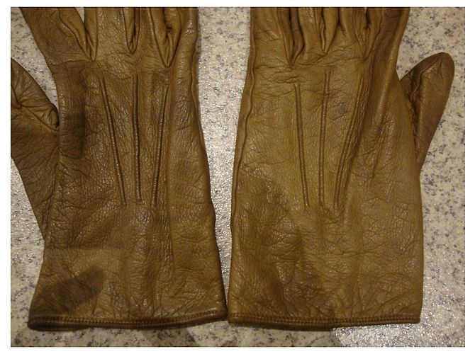Autre Marque Hellbraune Lederhandschuhe, Größe 8 - Ansicht 3