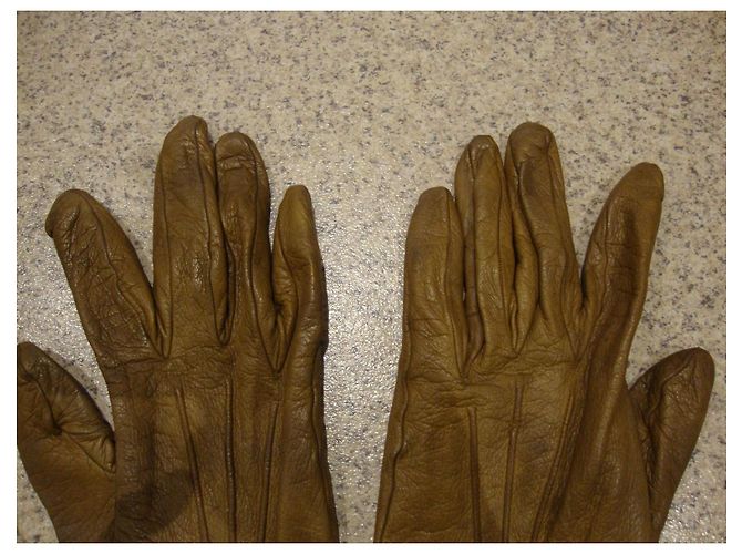 Autre Marque Hellbraune Lederhandschuhe, Größe 8 - Ansicht 4