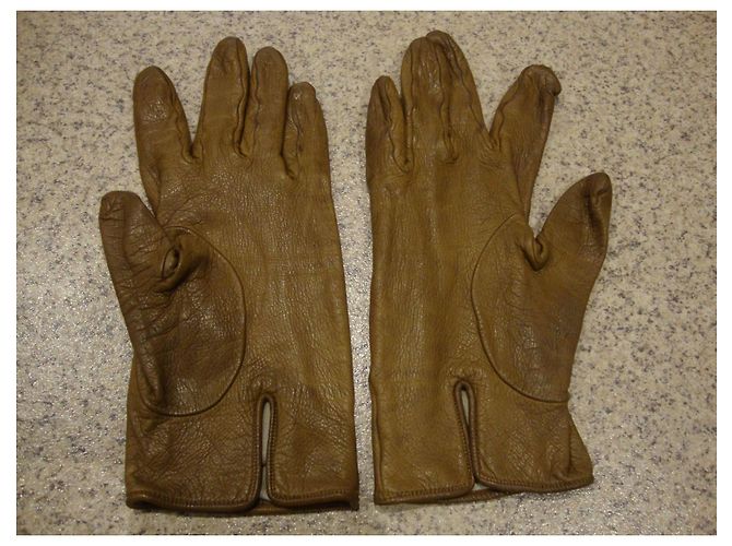 Autre Marque Hellbraune Lederhandschuhe, Größe 8 - Ansicht 5