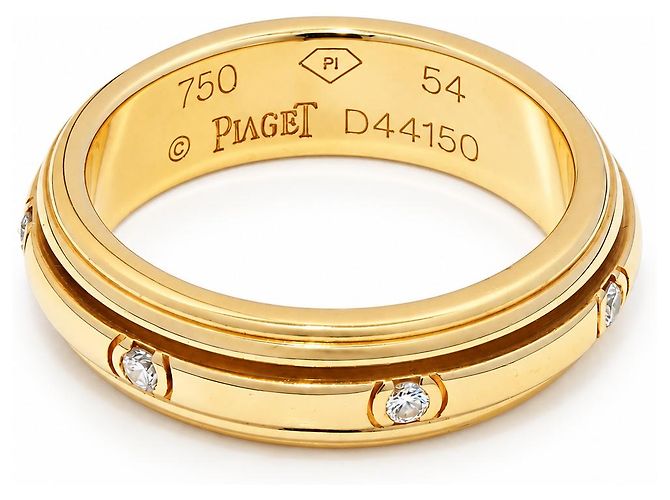 Anello Piaget Possession Girevole in Oro Giallo 18k e Diamanti, Misura 54 - vista 2