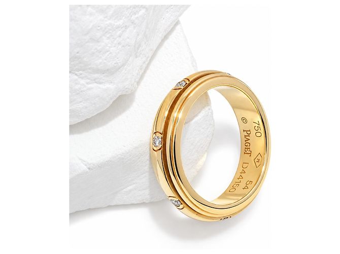 Anello Piaget Possession Girevole in Oro Giallo 18k e Diamanti, Misura 54 - vista 4
