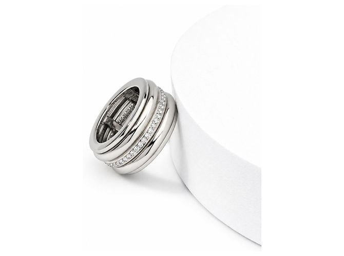 Autre Marque Memoire Diamantring 585 Weißgold Größe 55 - Ansicht 3