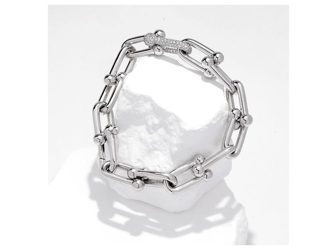 Tiffany & Co. Bracciale HardWear Diamanti Oro Bianco 18kt - vista 2