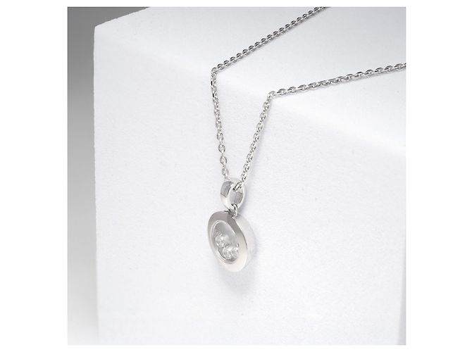 Collar Chopard Happy Heart Happy Diamonds Oro Blanco - vista 2