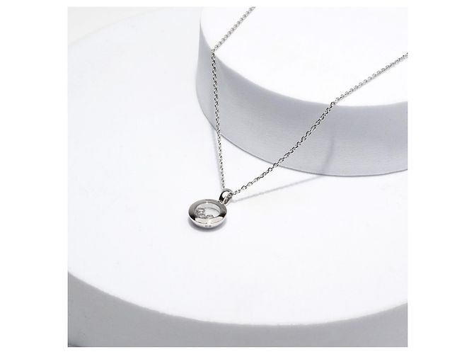 Collar Chopard Happy Heart Happy Diamonds Oro Blanco - vista 3