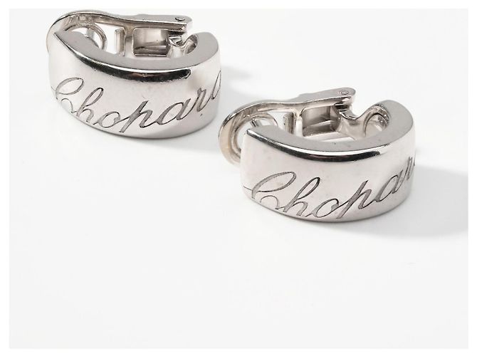 Boucles d'oreilles Chopard Chopardissimo Or Blanc 18K - vue 2