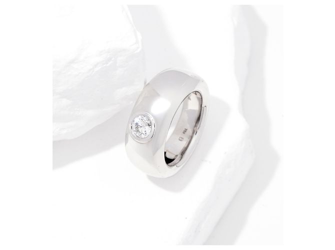 Autre Marque Weißgold Solitär Diamantring 0,5 Karat - Ansicht 2
