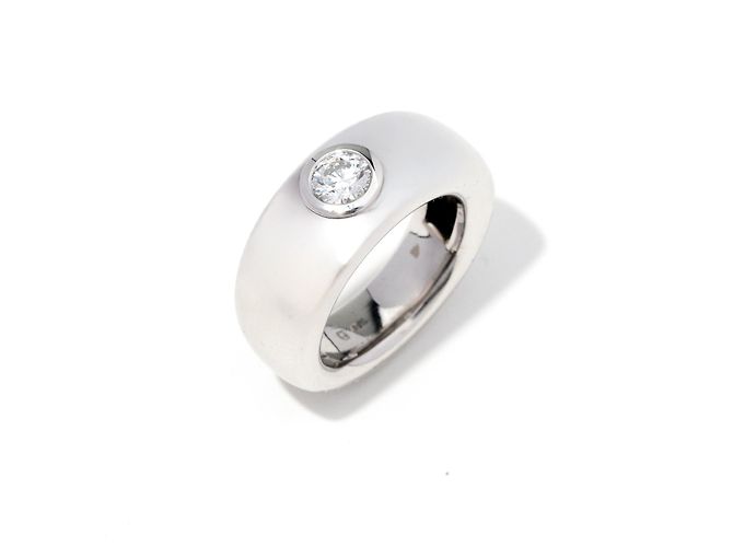 Autre Marque Weißgold Solitär Diamantring 0,5 Karat - Ansicht 3