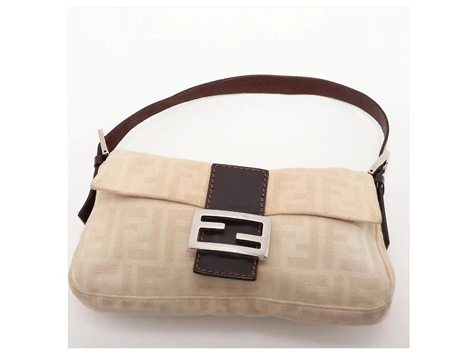 Pochette Fendi Baguette Zucca Canvas long - vista 6
