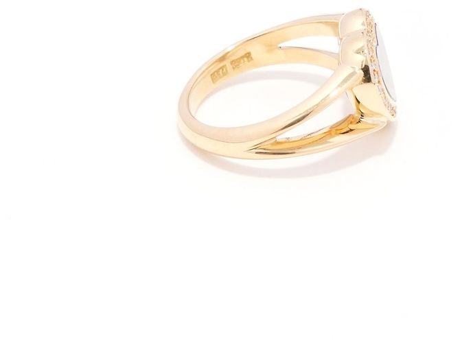 Anillo Chopard Happy Heart de Oro Amarillo y Diamantes - vista 4
