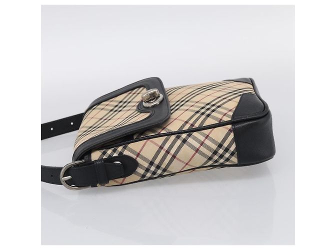 Borsa a tracolla Burberry Nova Check in tela - vista 3