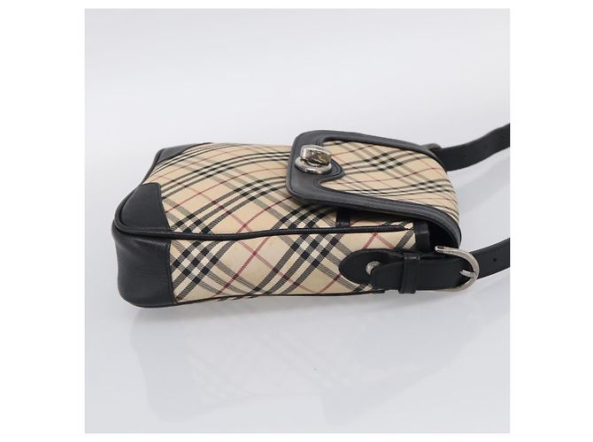 Borsa a tracolla Burberry Nova Check in tela - vista 4