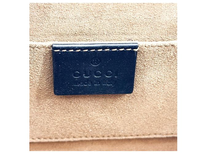 Padlock Gucci Borsa a patta con catena e lucchetto Stampa Blooms GG Coated Canvas e pelle Medium - vista 6