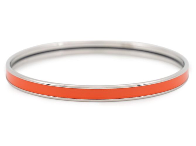Hermès Hermes Armreif aus orangefarbenem Emaille - Ansicht 3